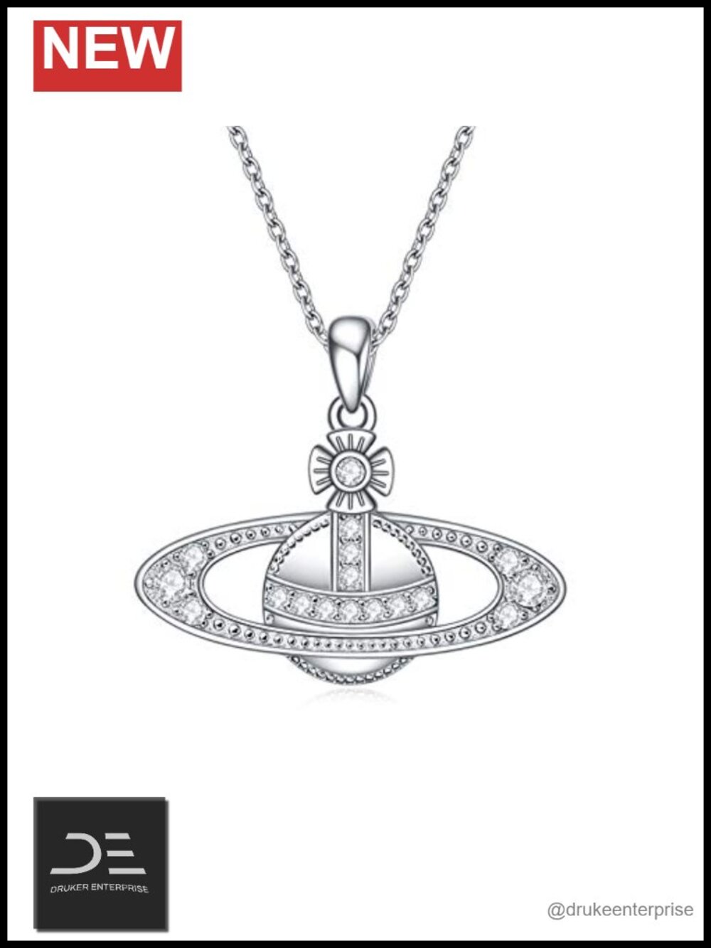 Sterling Silver Saturn Necklace Opal Moonstone Dainty Planet Jewelry Gift